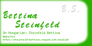 bettina steinfeld business card